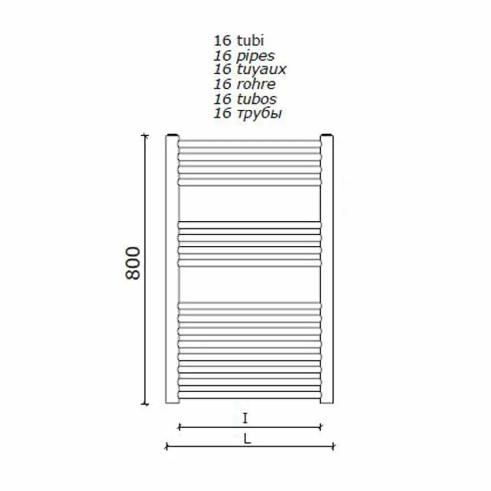 Design Wandmontage Handtuchheizung aus Edelstahl für Badezimmer bis 483 W - Italo