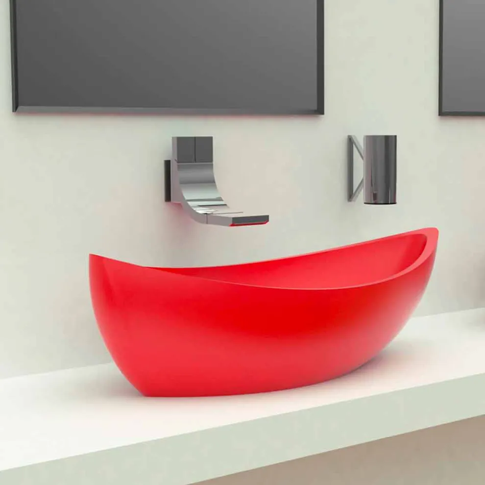 Design Waschbecken aus Solid Surface® Sashimi Made in Italy