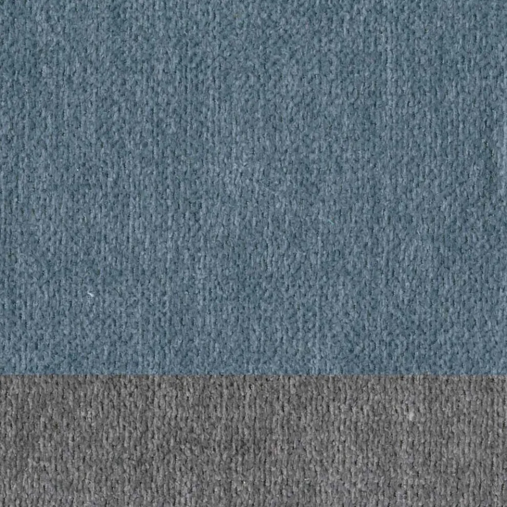 Design Wohnzimmer Hocker aus Stoff mit Kante und Anthrazit Metall - Scarat