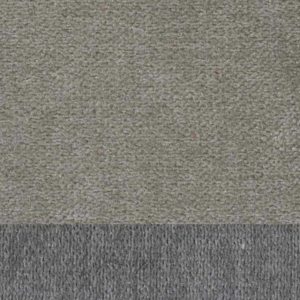 Design Wohnzimmer Hocker aus Stoff mit Kante und Anthrazit Metall - Scarat