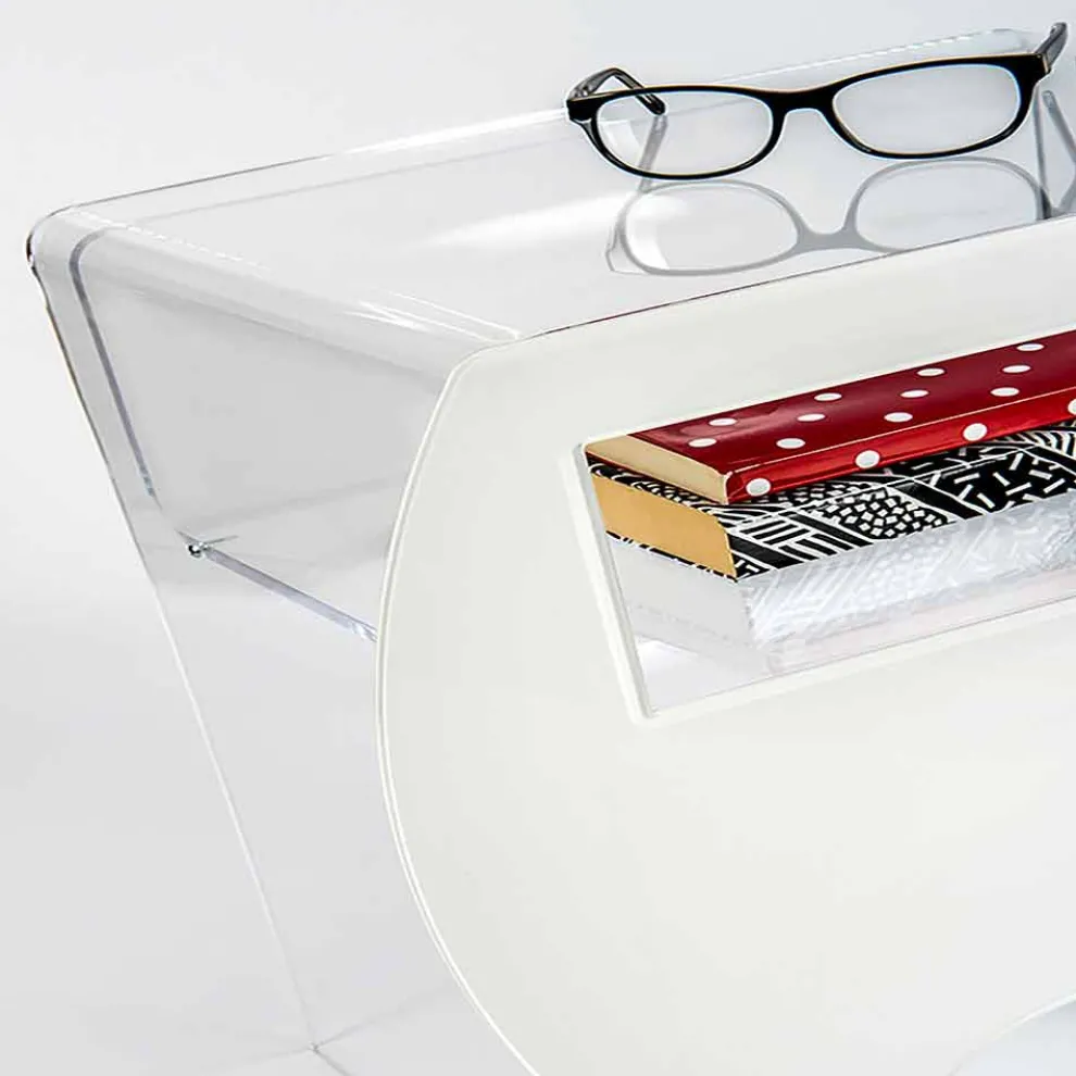 Design Wohnzimmer kleinen Tisch / Nachttisch aus Acrylglas, Mineo
