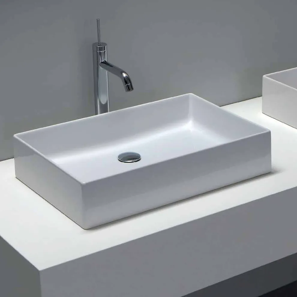 Design-Aufsatzwaschbecken aus weißer oder farbiger Keramik Leivi