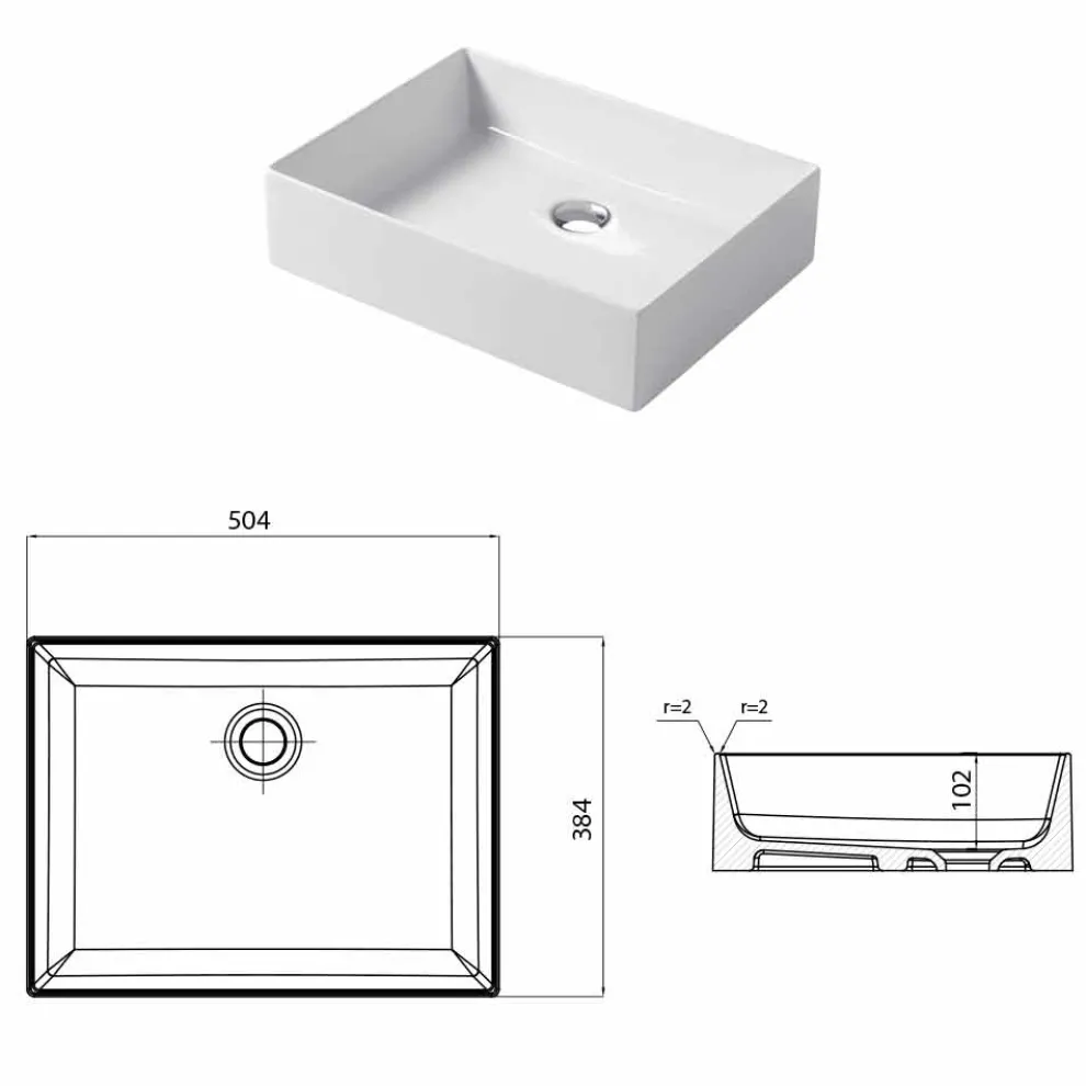 Design-Aufsatzwaschbecken aus weißer oder farbiger Keramik Leivi