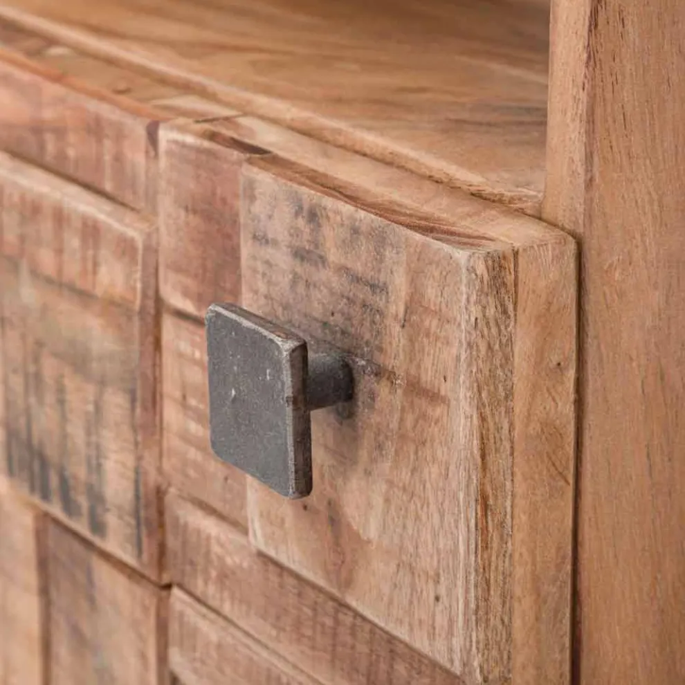 Design-Bücherregal aus Eisen und Akazienholz - Desdemona