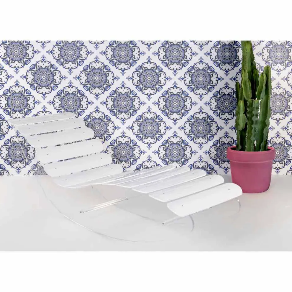 Designer Chaiselongue aus transparentem Plexiglas, Made in Italy