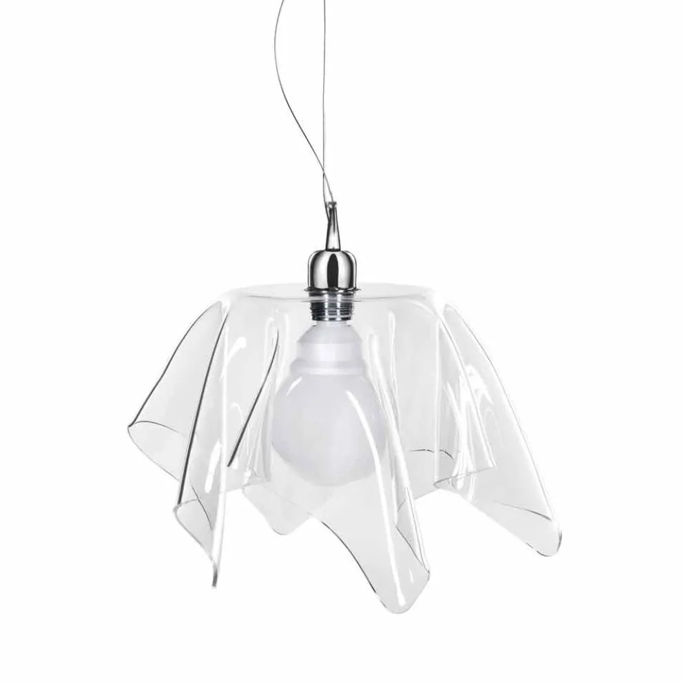 Designer transparenter Kronleuchter mit drapierter Daphne aus Italien