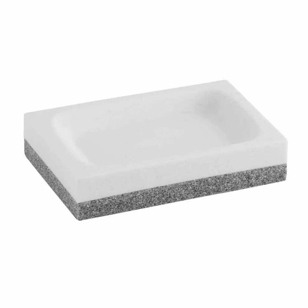 Designer-Badaccessoires in Weiß und Grau - Saeda