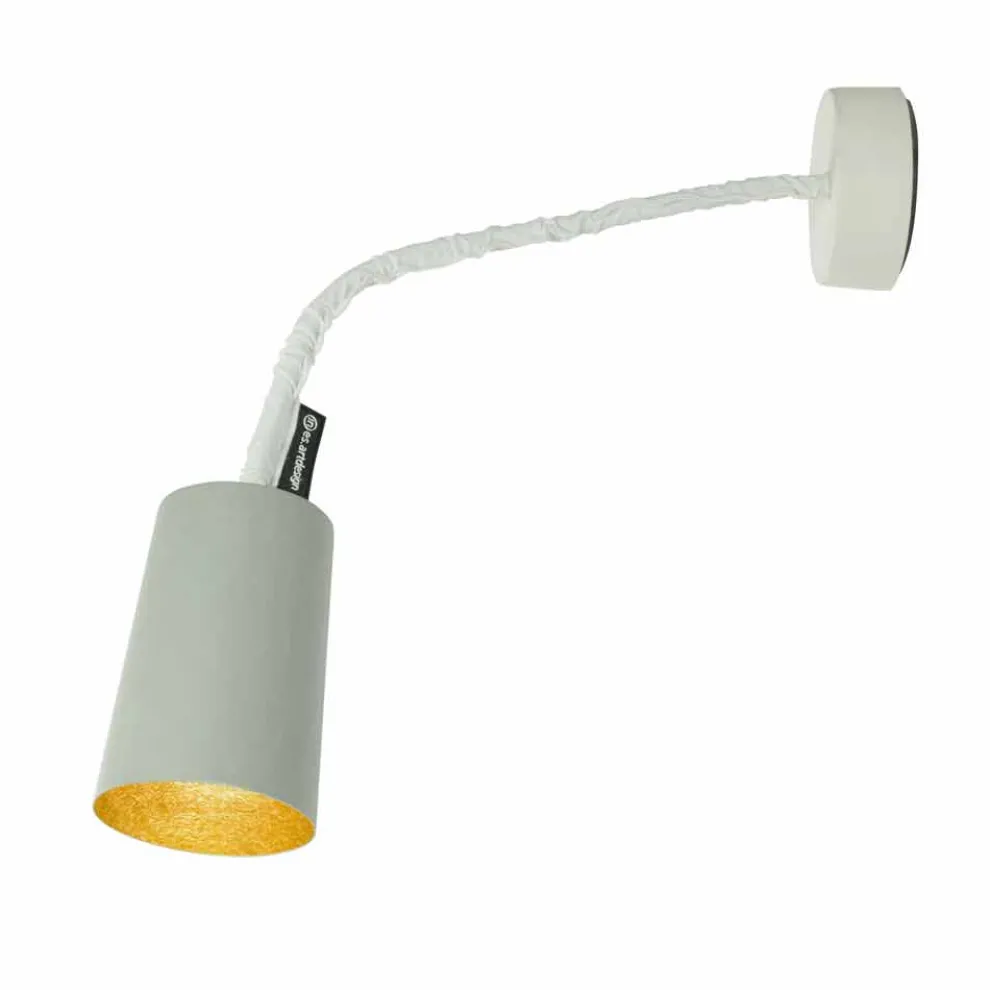 Designer-Wandleuchte In-es.artdesign Bemalen Sie den lackierten Zement