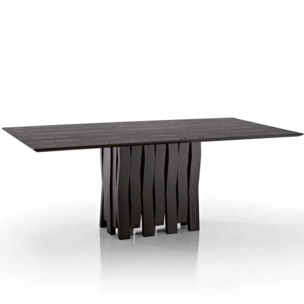 Design-Esstisch aus Massivholz made in Italy, Egisto
