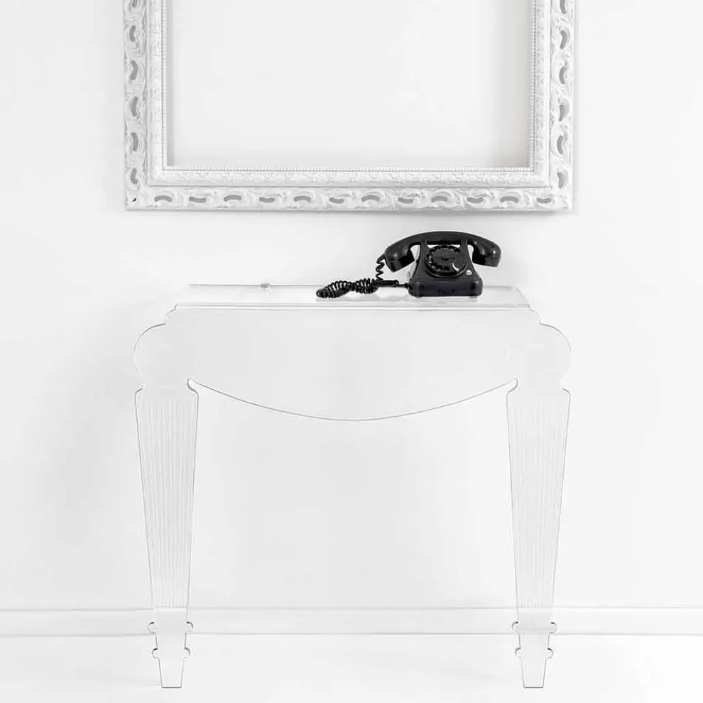Designkonsole aus transparentem Plexiglas hergestellt in Italien, Africo
