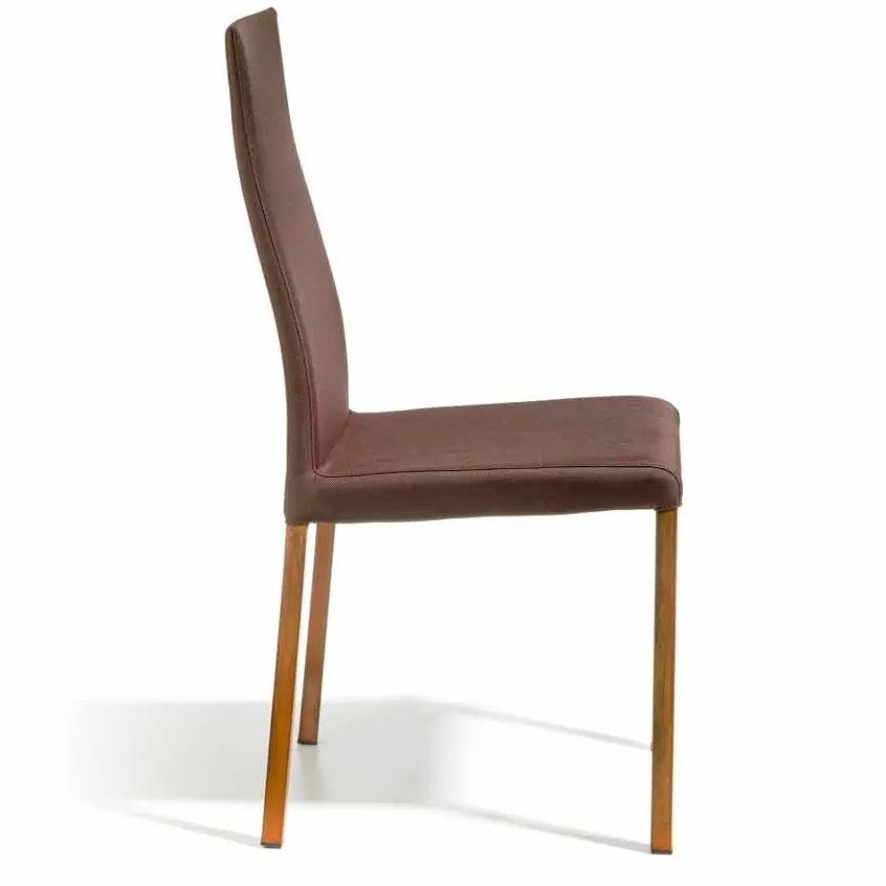 Designstuhl auf gewebebeschichtetem Amalia, H.96 cm, made in Italy