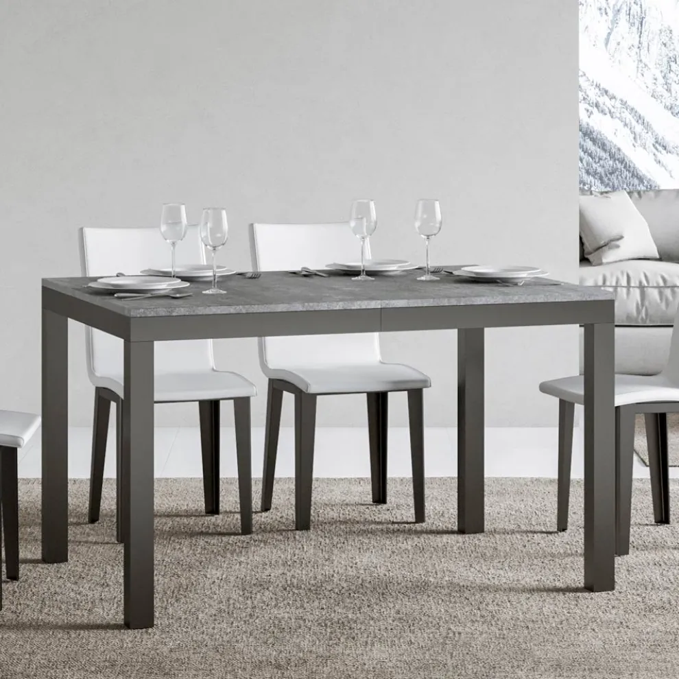 Design-Tisch mit Holzplatte, ausziehbar bis 440 cm, hergestellt in Italien – Foxy