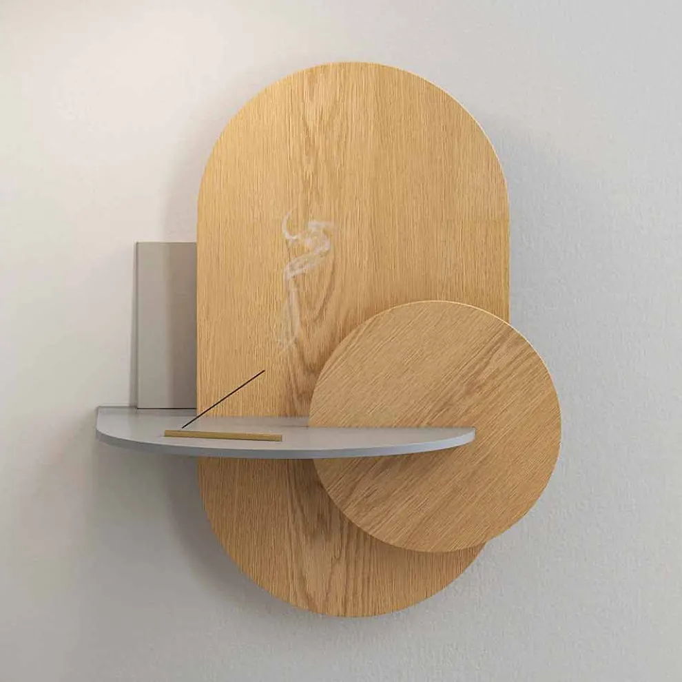 Nachttisch aus Sperrholz Bestehend aus 3 modularen Paneelen Modernes Design - Zita