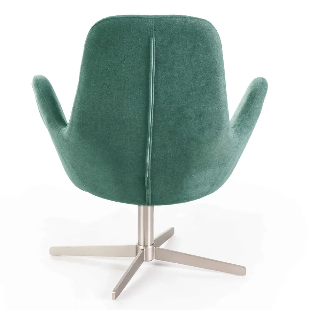 Drehsessel mit Metallgestell und Stoffsitz – Sereno