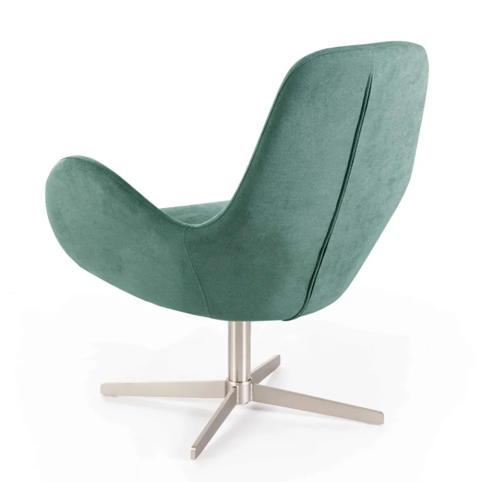 Drehsessel mit Metallgestell und Stoffsitz – Sereno