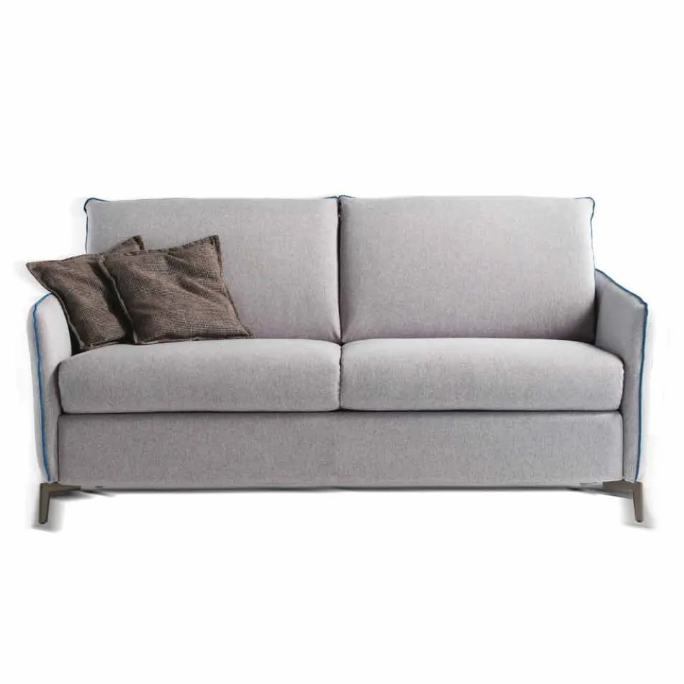 Dreisitzer-Sofa maxi L205cm modernes Design aus Kunstleder/Stoff Erica