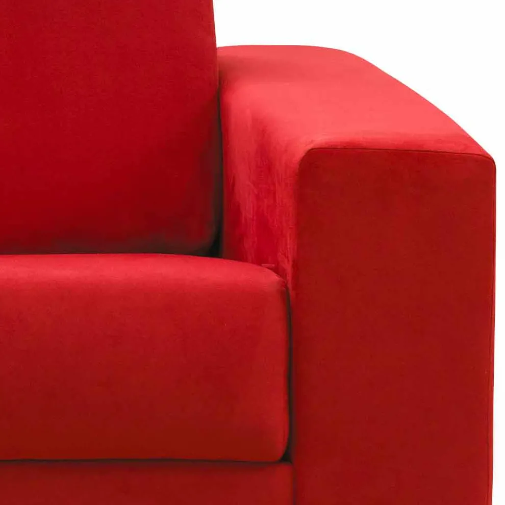 Dreisitzer-Sofa maxi modernes Design aus Kunstleder/Stoff Mora