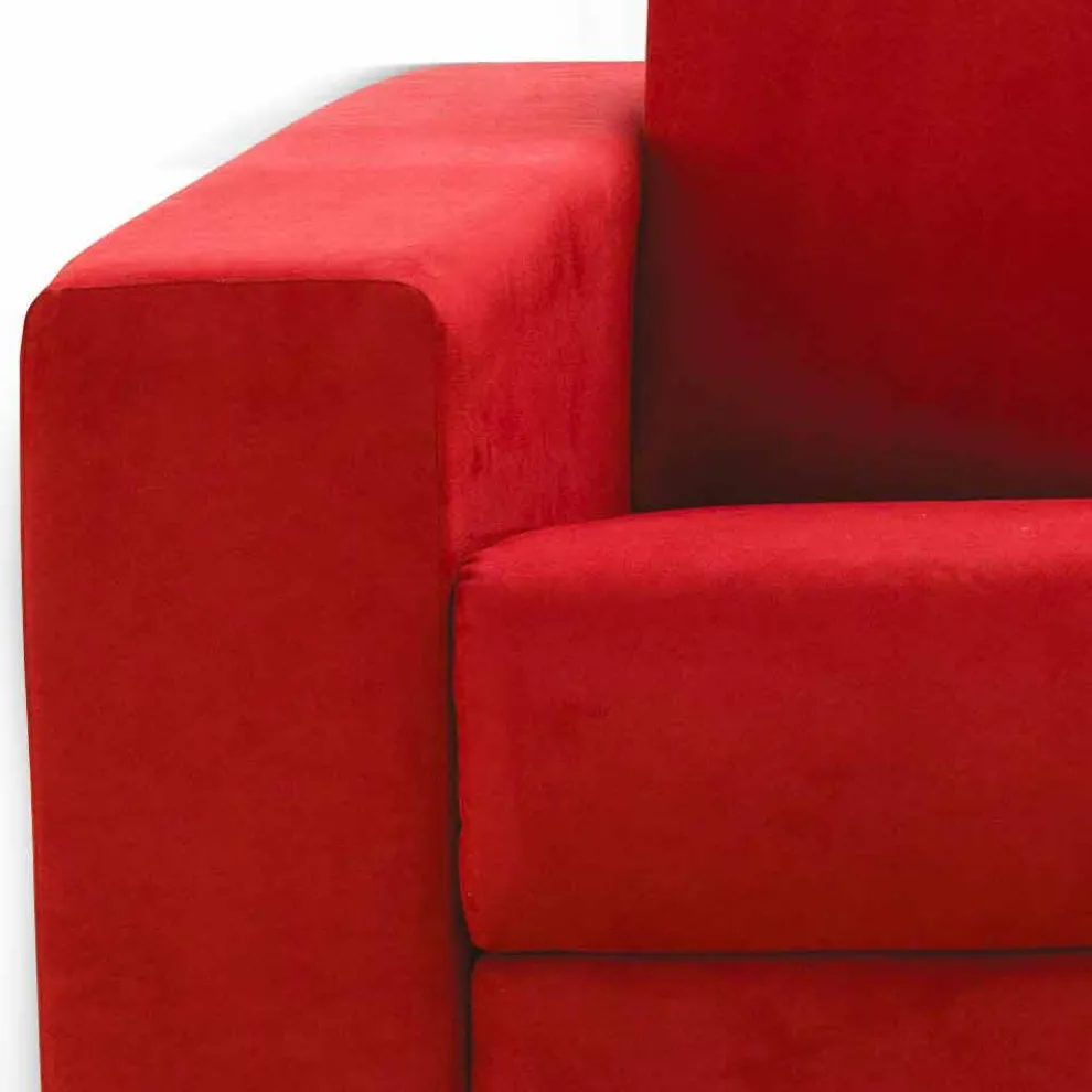 Dreisitzer-Sofa maxi modernes Design aus Kunstleder/Stoff Mora