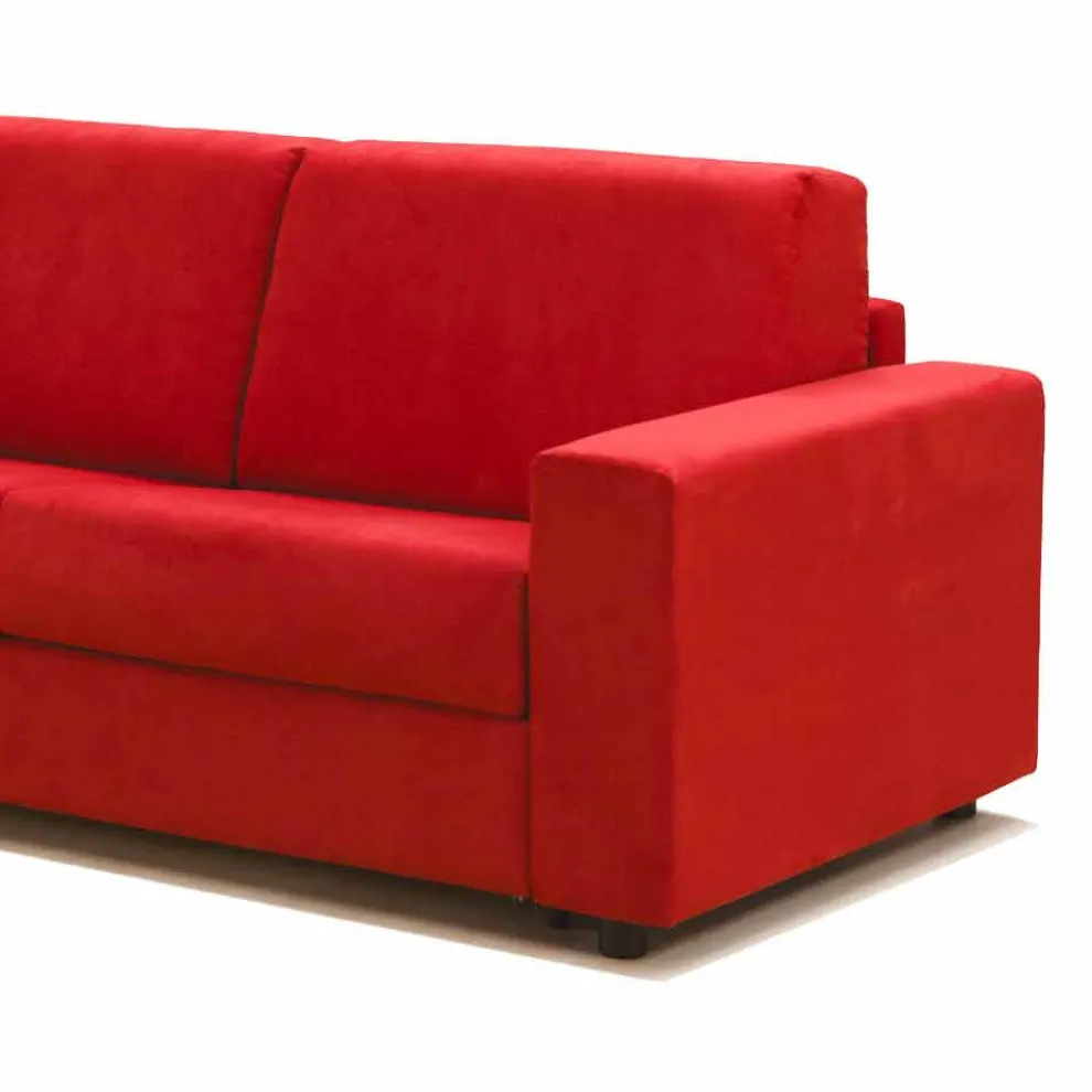 Dreisitzer-Sofa maxi modernes Design aus Kunstleder/Stoff Mora