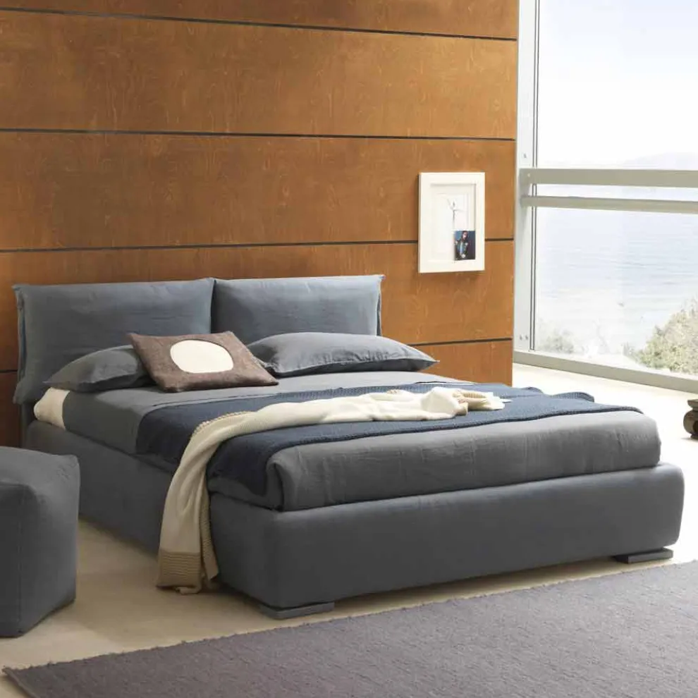 Doppelbett mit Container, zeitgenössisches Design Iorca Bolzan