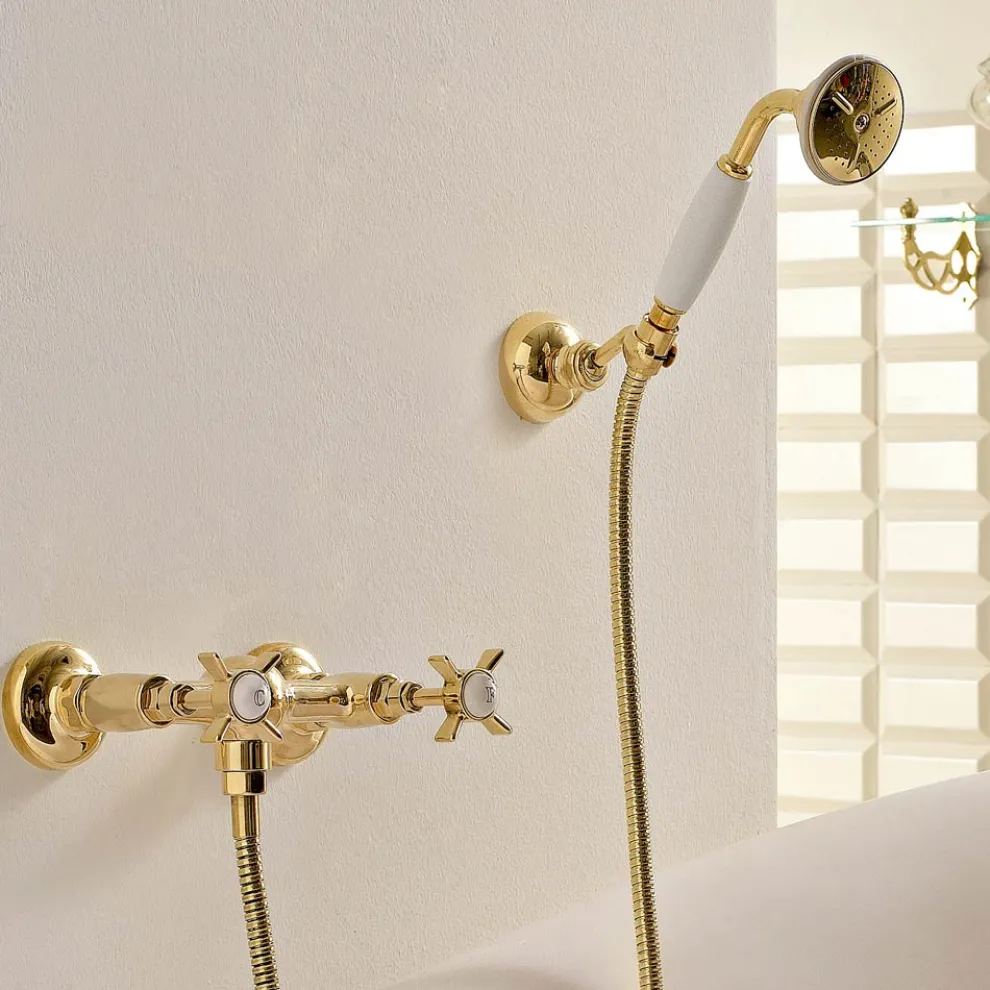 Duschgruppe im Vintage-Design aus Messing, hergestellt in Italien – Katerina