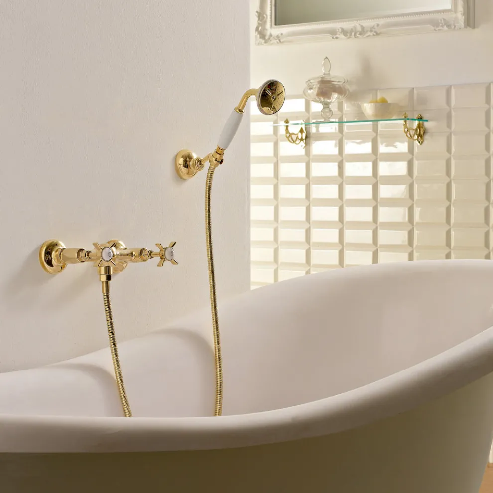 Duschgruppe im Vintage-Design aus Messing, hergestellt in Italien – Katerina