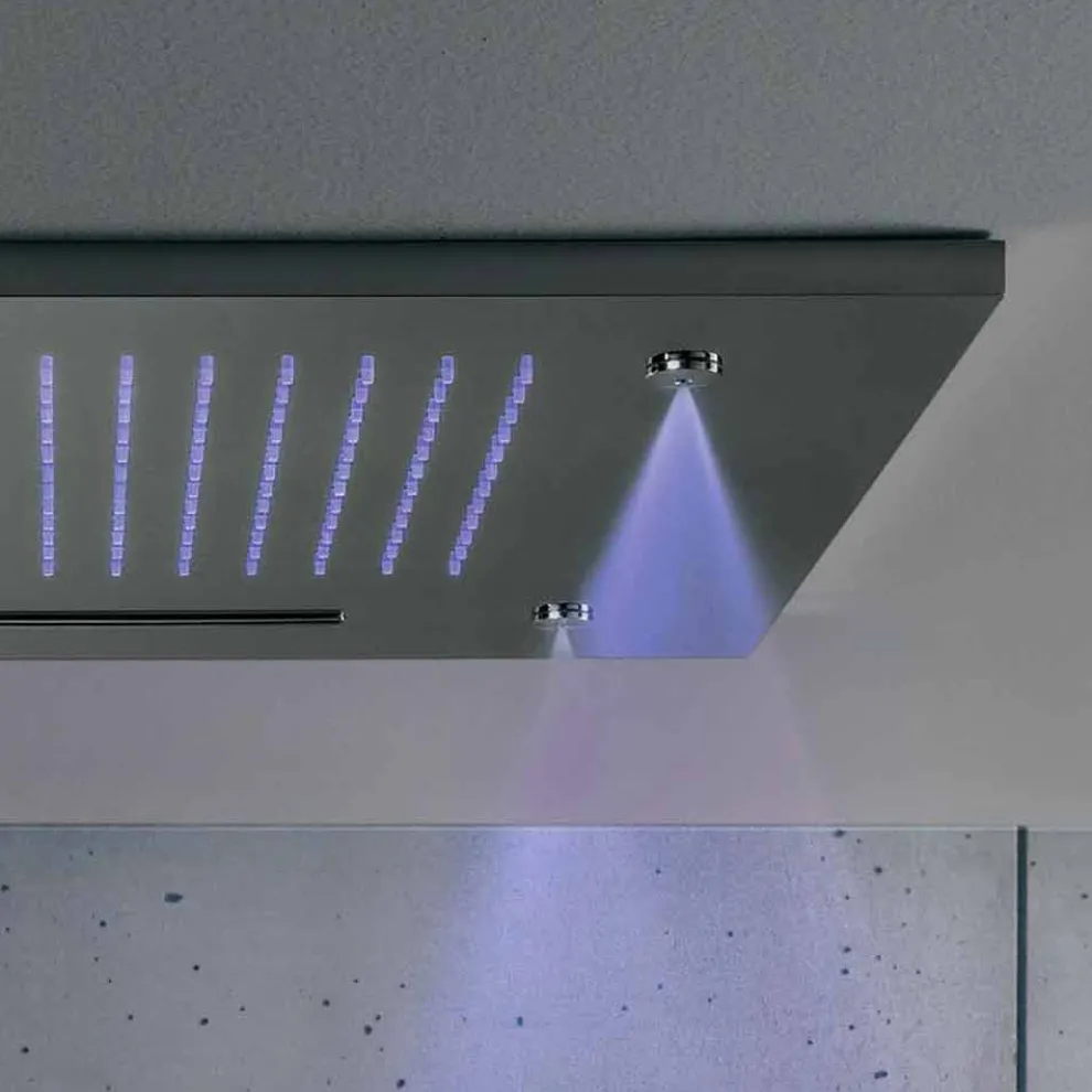 Duschkopf mit Luxus-Farbtherapie aus Edelstahl Made in Italy - Solver