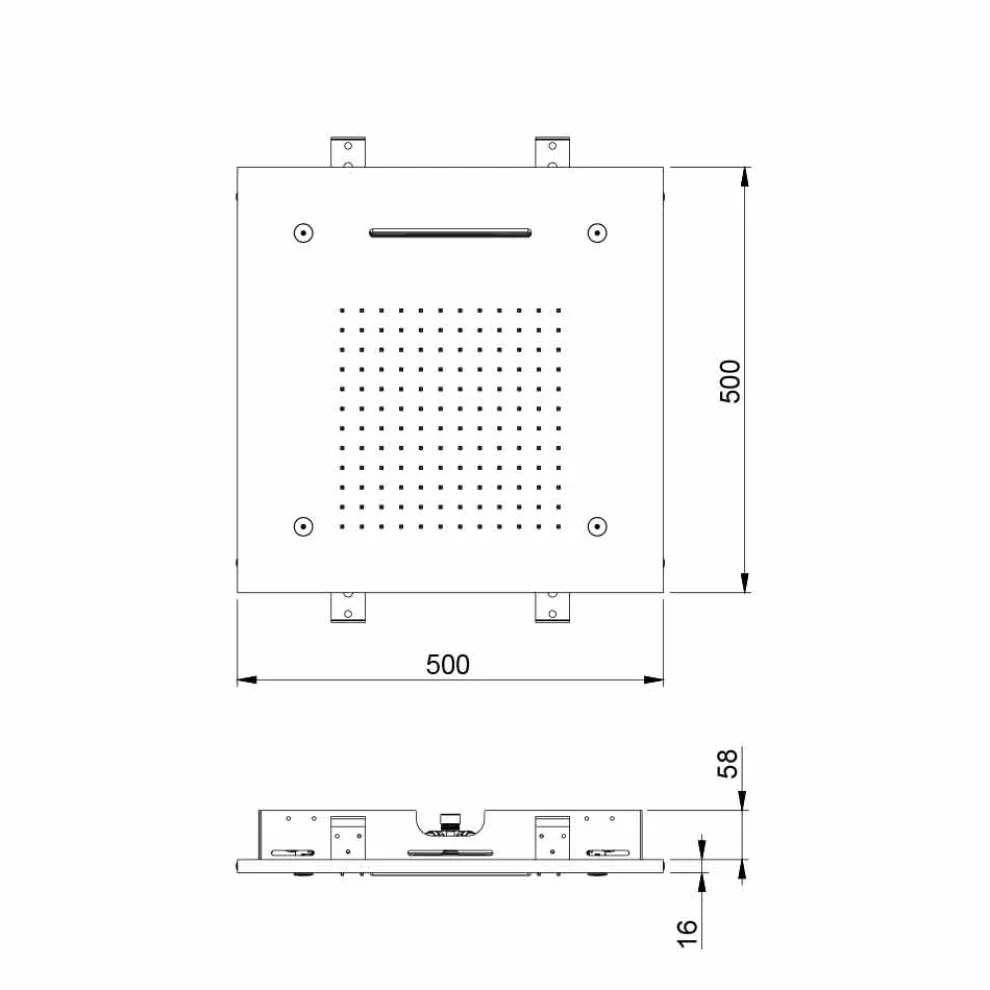 Duschkopf mit Luxus-Farbtherapie aus Edelstahl Made in Italy - Solver