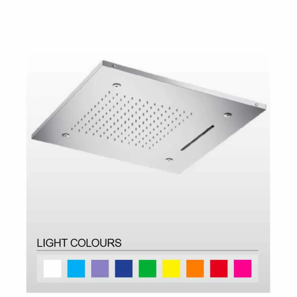 Duschkopf mit Luxus-Farbtherapie aus Edelstahl Made in Italy - Solver