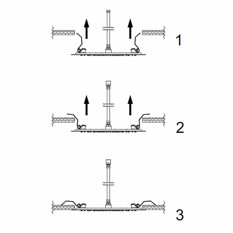 Duschkopf mit quadratischer Decke aus Stahl Made in Italy - Stärke