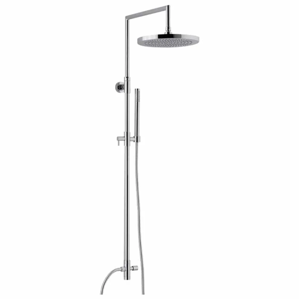 Duschsäule aus verchromtem Messing mit Bauchmuskel-Handbrause made in Italy - Selvio