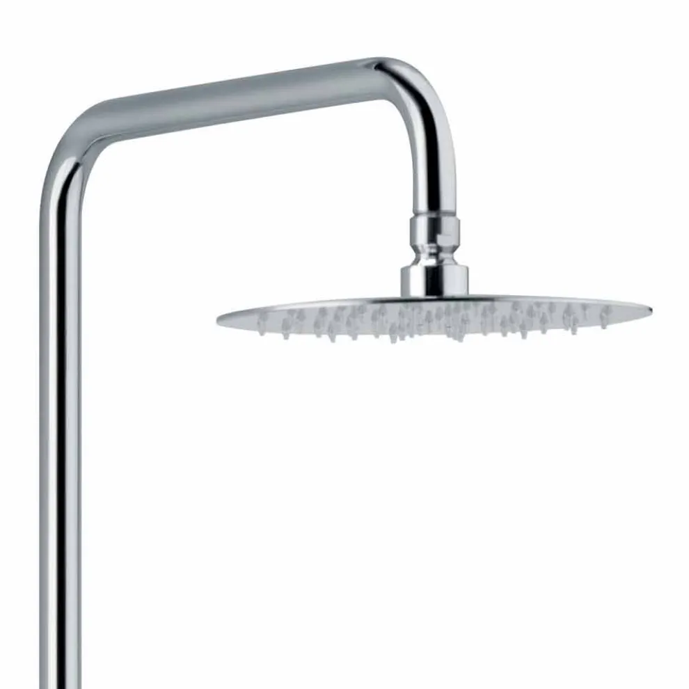 Duschsäule aus verchromtem Messing mit rundem Duschkopf Made in Italy - Griso