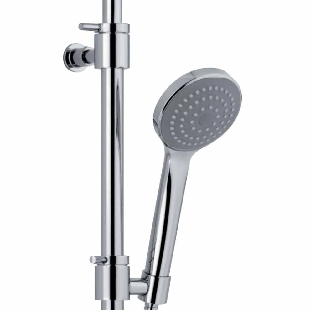 Duschsäule mit Umsteller und quadratischem Duschkopf Made in Italy - Silber