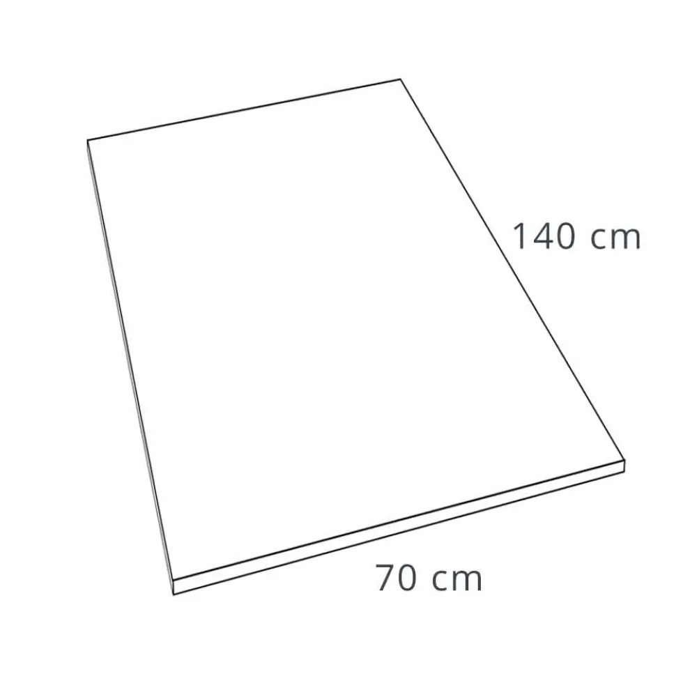 Duschwanne aus weißem Harz 140x70 mit Stahlgitter und Abfluss - Sommo
