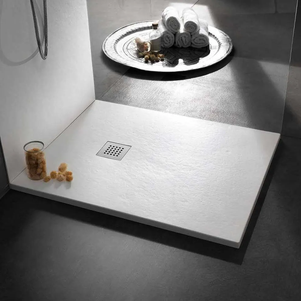 Duschwanne 120x70 Modernes Design in Harzsteinoptik - Domio