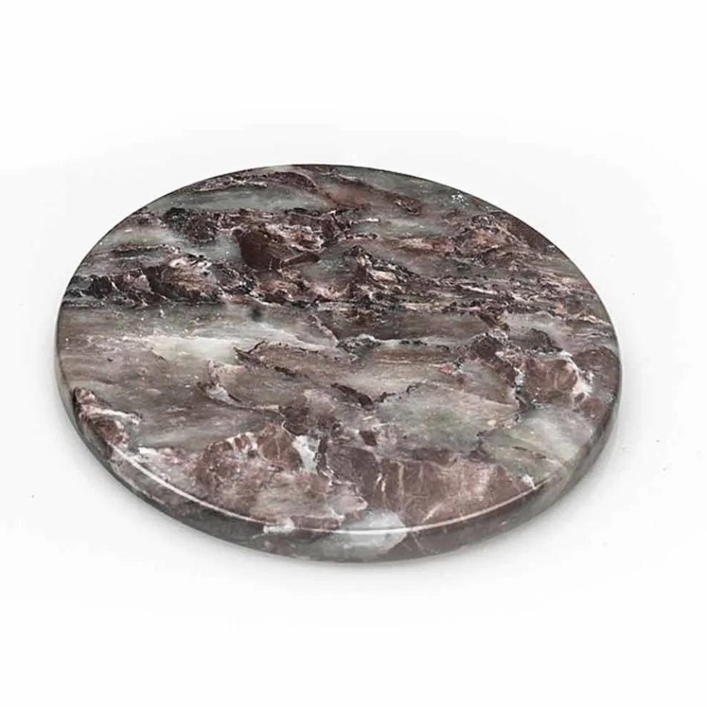 Moderne Untersetzer aus farbigem Marmor Made in Italy, 2 Stück - Nessa