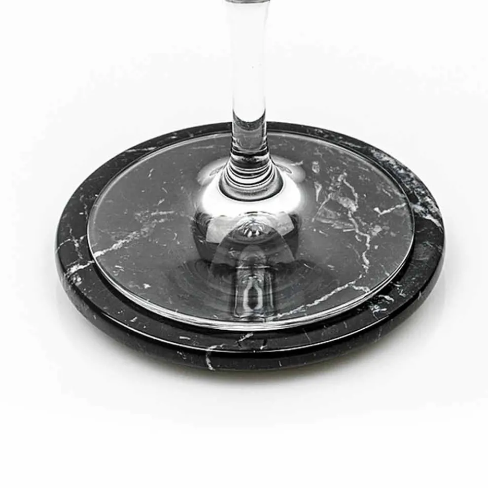 Moderne Untersetzer aus farbigem Marmor Made in Italy, 2 Stück - Nessa