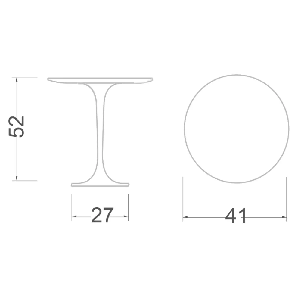 Eero Saarinen H 52 Runder Couchtisch aus goldenem Calacatta-Marmor, hergestellt in Italien – Scarlet