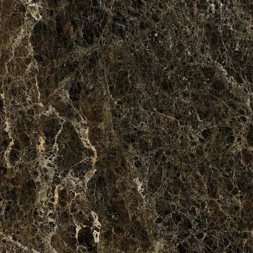 Eero Saarinen Tulip Tisch H 74 Rund aus dunklem Emperador-Marmor Made in Italy - Scharlachrot