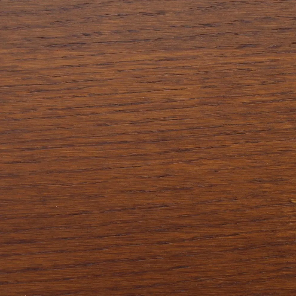 Eero Saarinen Tulip Tisch H 74 Rund in Eiche dunkel Nussbaum gebeizt Made in Italy - Scharlachrot