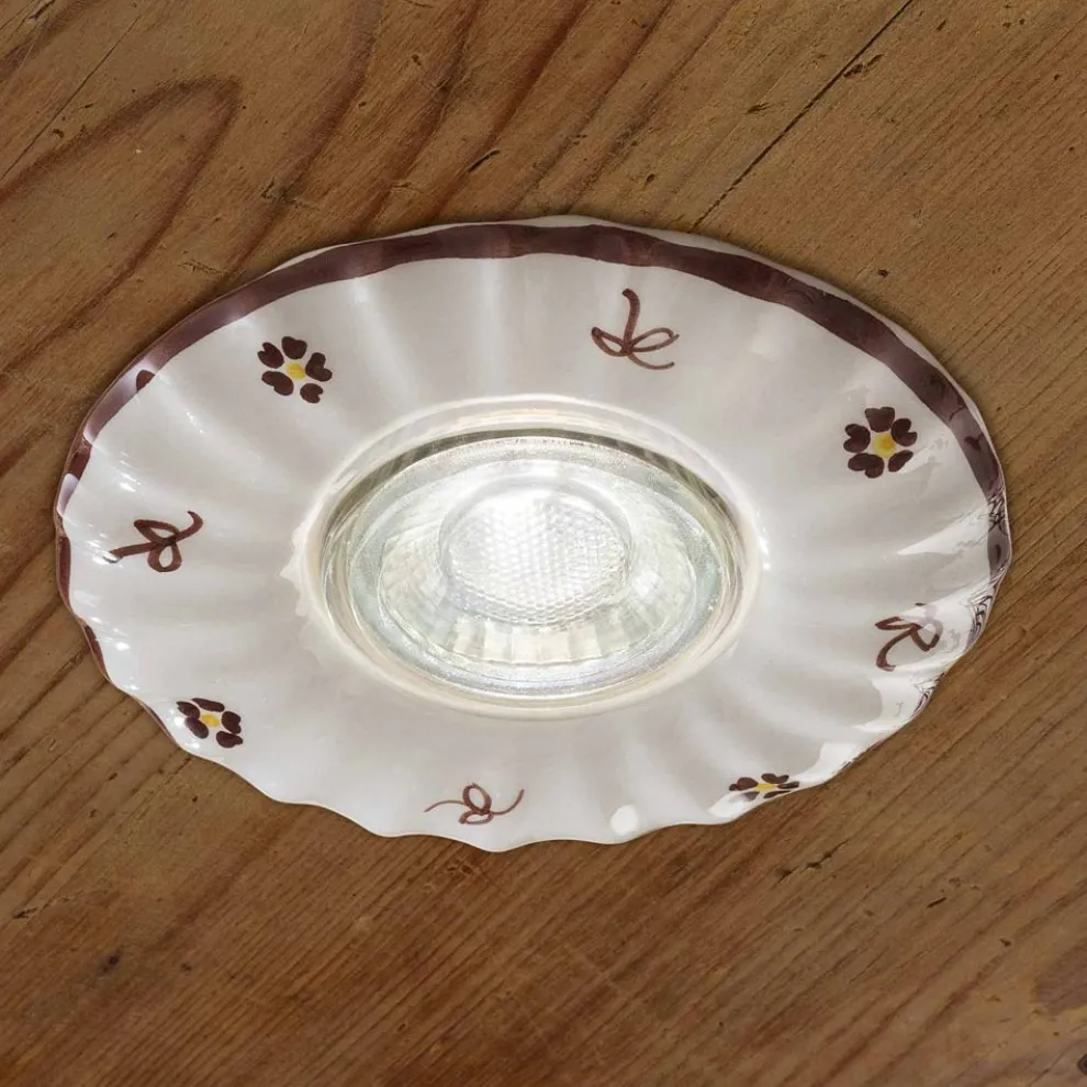 Einbaustrahler rund aus Keramik Ferroluce Pescara