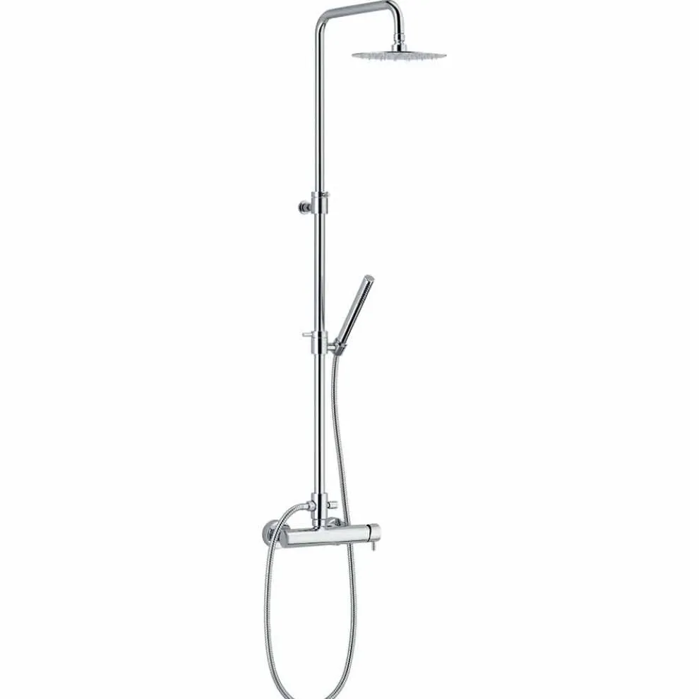 Einhebel-Duschsäule in Messing-Chrom-Finish Made in Italy - Padula