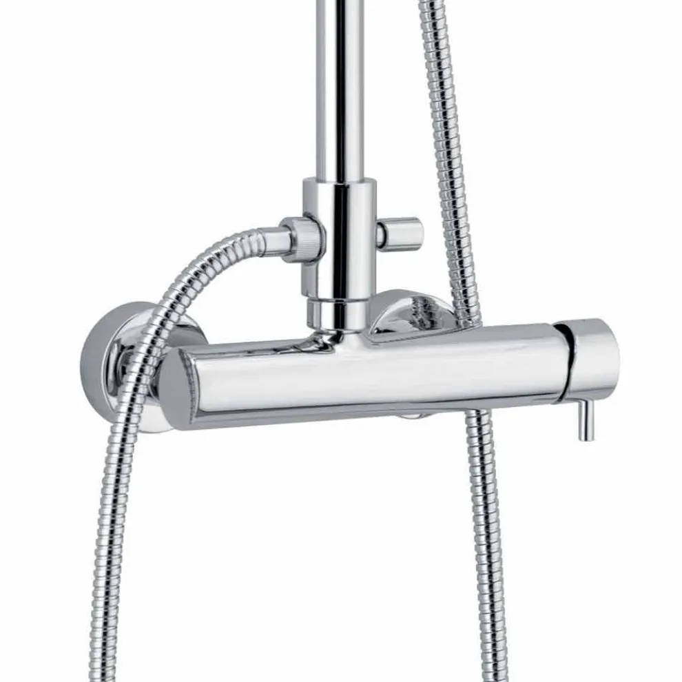 Einhebel-Duschsäule in Messing-Chrom-Finish Made in Italy - Padula