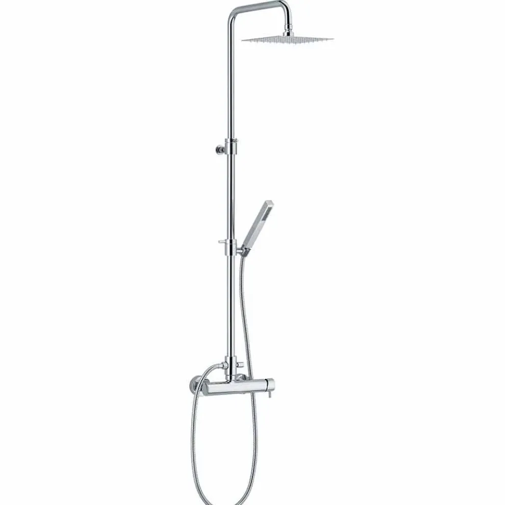 Einhebel-Duschsäule in Messing-Chrom-Finish Made in Italy - Padula