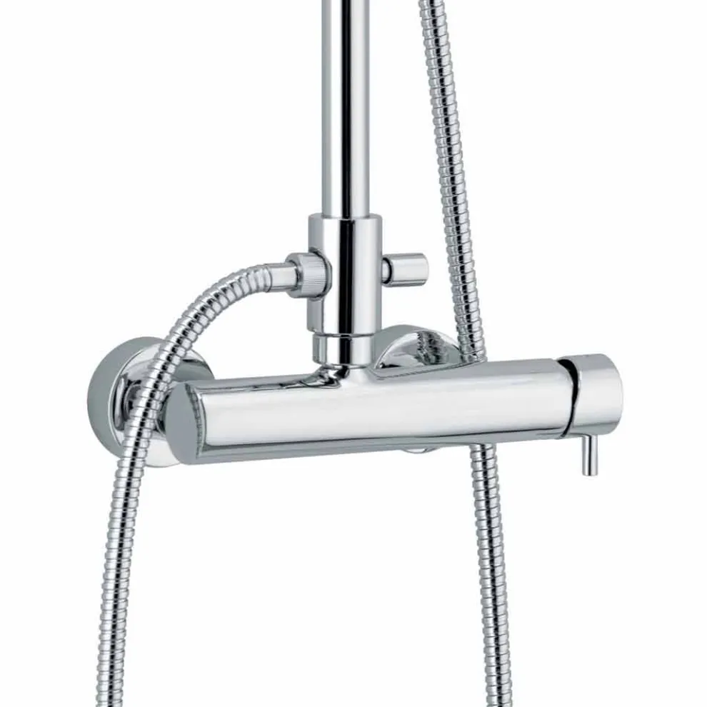 Einhebel-Duschsäule in Messing-Chrom-Finish Made in Italy - Padula