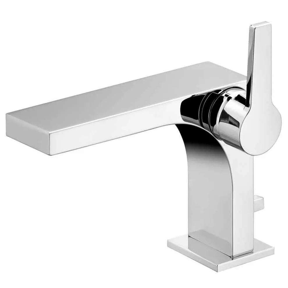 Einhebel-Waschtischmischer mit Ablauf in Messing von Design-Etto