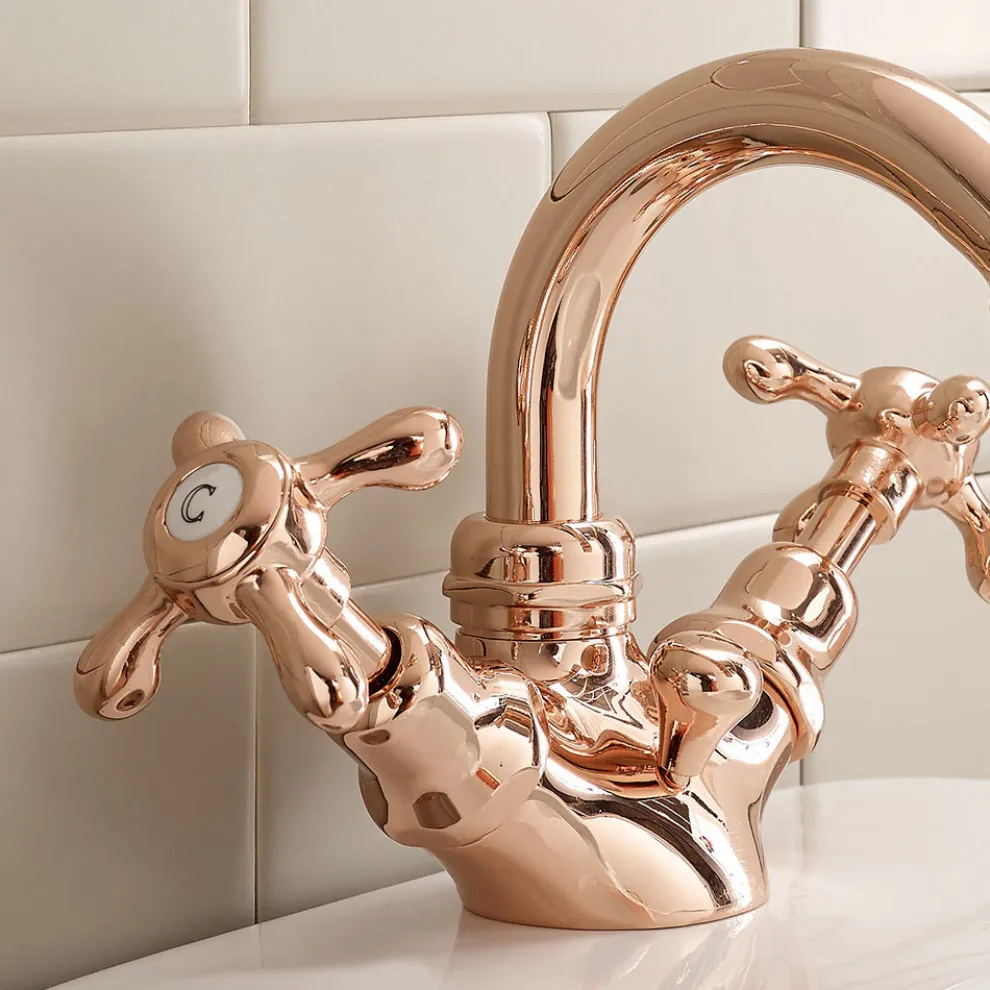 Einloch-Bidetmischer im Vintage-Design aus Messing Made in Italy - Klarisa