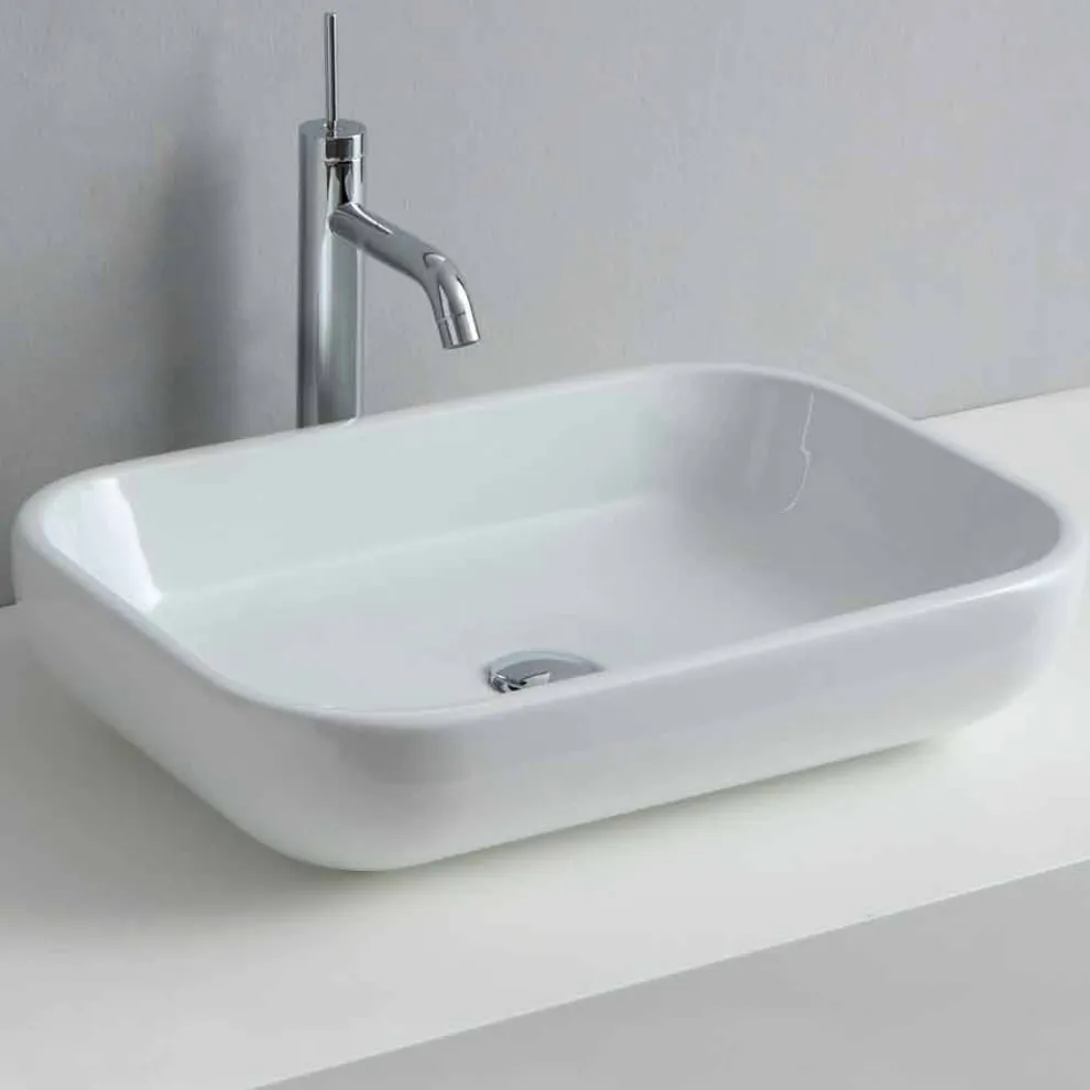 Einloch-Waschtisch oder Wandwaschbecken aus Keramik Riardo