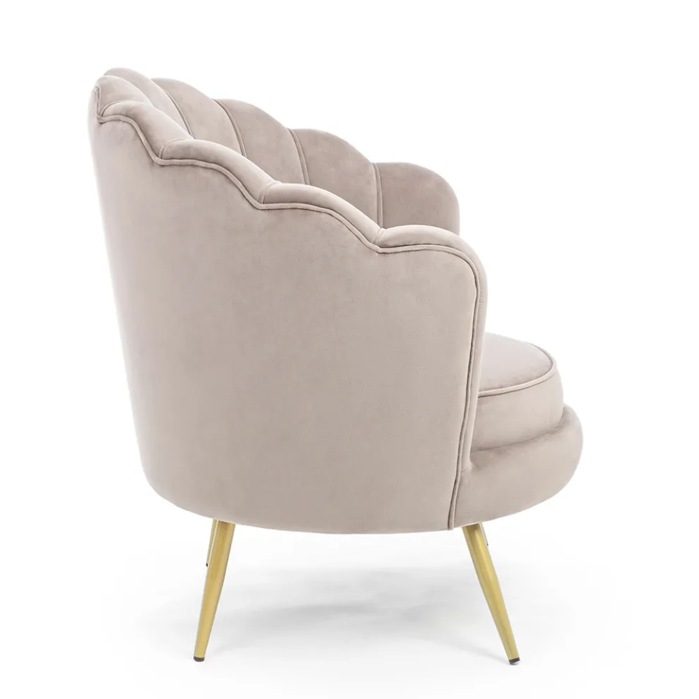 Eleganter gepolsterter Wohnzimmersessel Samteffekt 3 Ausführungen - Geppy