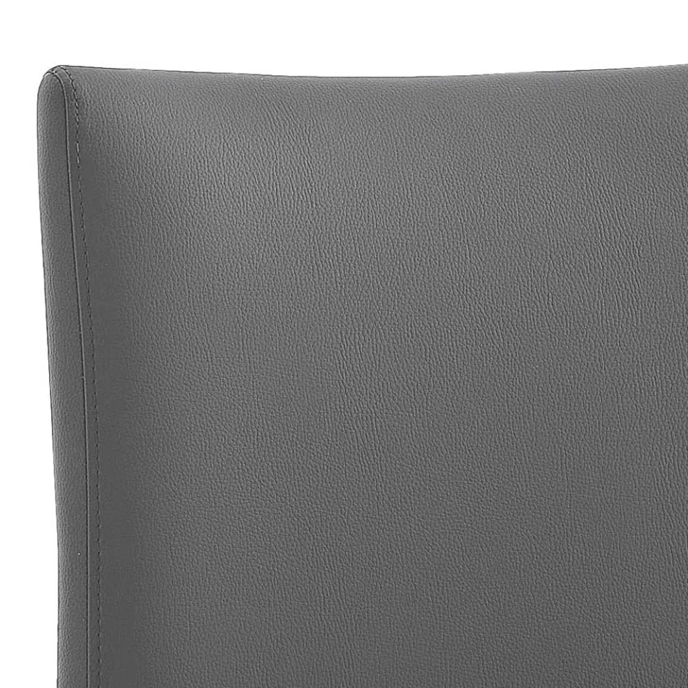 Eleganter moderner Designstuhl aus farbigem Kunstleder für das Wohnzimmer - Grenger